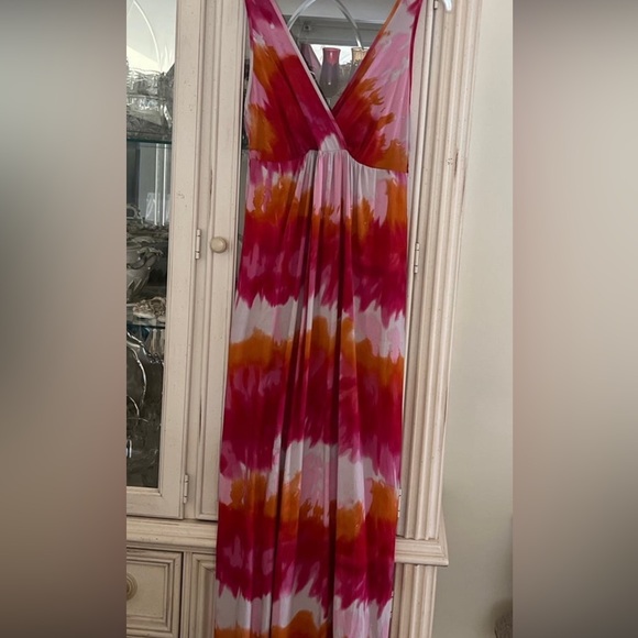 INC beach v-neck Maxi summer dress - Picture 3 of 15